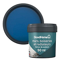 Testeur peinture résistante murs, boiseries et métal GoodHome bleu Valbonne mat 50ml