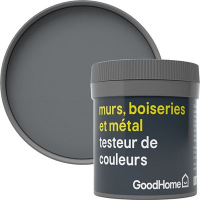 Testeur peinture résistante murs, boiseries et métal GoodHome gris Hamilton mat 50ml