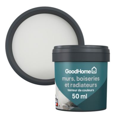 Testeur peinture résistante murs, boiseries et métal GoodHome gris Hempstead mat 50ml
