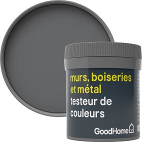 Testeur peinture résistante murs, boiseries et métal GoodHome gris Princeton mat 50ml