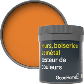 Testeur peinture résistante murs, boiseries et métal GoodHome orange Valencia mat 50ml