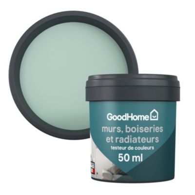 Testeur peinture résistante murs, boiseries et métal GoodHome vert Artane mat 50ml
