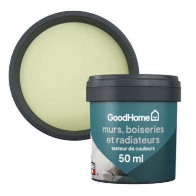 Testeur peinture résistante murs, boiseries et métal GoodHome vert Galway mat 50ml