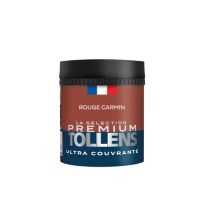 Testeur peinture rouge carmin velours Tollens Premium 50 ml