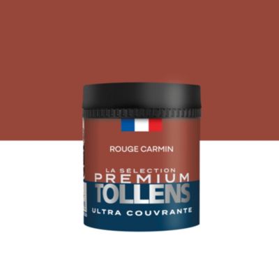 Testeur peinture rouge carmin velours Tollens Premium 50 ml