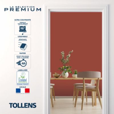 Testeur peinture rouge carmin velours Tollens Premium 50 ml