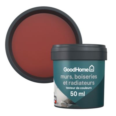 Testeur peinture rouge fulham mat GoodHome Premium 50 ml