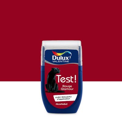 Testeur peinture rouge glamour Dulux Valentine Crème de couleur 30 ml