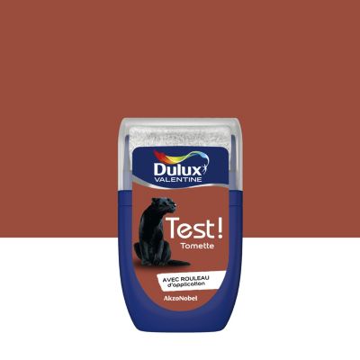 Testeur peinture rouge tomette satin Dulux Valentine Crème de couleur 30 ml