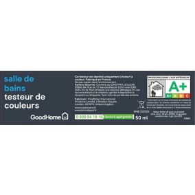 Testeur peinture salle de bains GoodHome gris Delaware satin 50ml