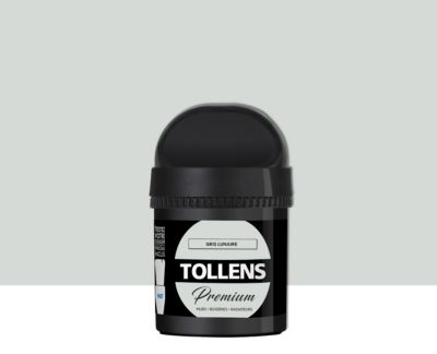 Testeur peinture Tollens premium murs, boiseries et radiateurs gris lunaire mat 50ml