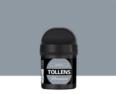 Testeur peinture Tollens premium murs, boiseries et radiateurs gris moyen mat 50ml