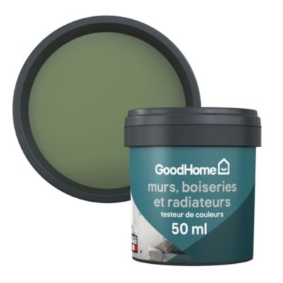 Testeur peinture vert edenberry satin GoodHome Premium 50 ml
