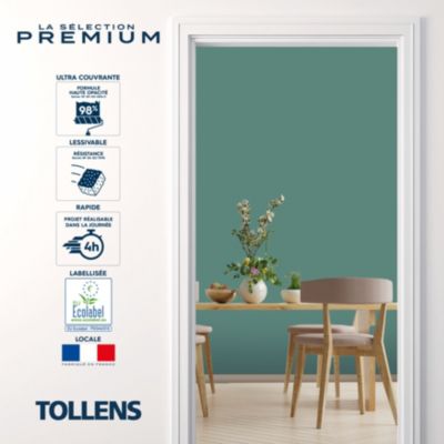Testeur peinture vert emeraude velours Tollens Premium 50 ml