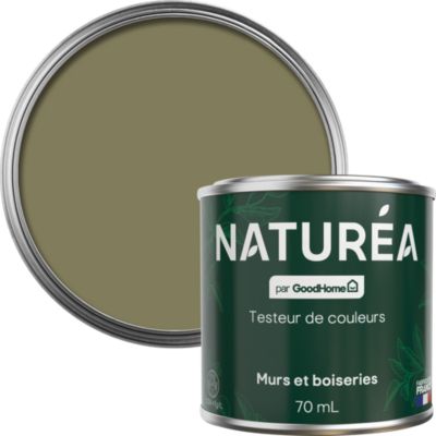 Testeur peinture vert olive velours GoodHome Naturéa 70 ml