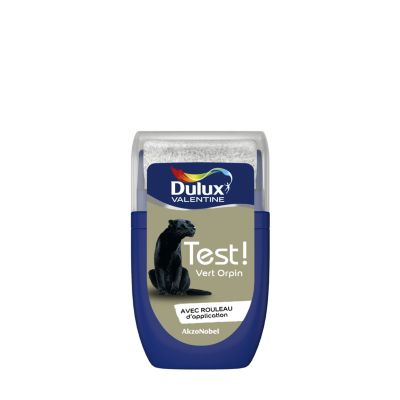 Testeur peinture vert orpin satin Dulux Valentine Crème de couleur 30 ml