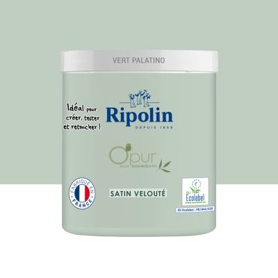 Testeur peinture vert palatino satin velouté Ripolin O'pur 75 ml
