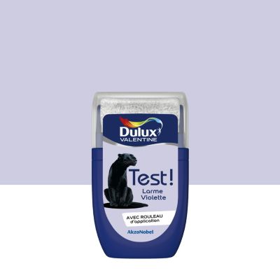 Testeur peinture violet larme violette satin Dulux Valentine Crème de couleur 30 ml