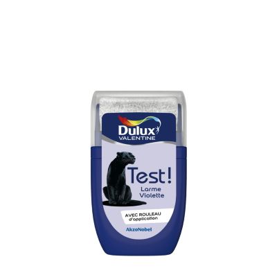 Testeur peinture violet larme violette satin Dulux Valentine Crème de couleur 30 ml