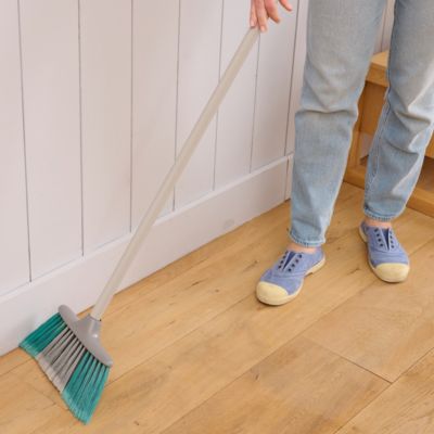 Tête de balais à poils Doux GoodHome fibres mélangées gris et bleu L.28 x l.7cm