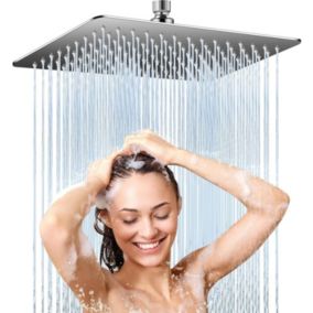 Tete de douche Pluie Carré en Acier Inox 30CM - Haute Pression Pommeau Douche