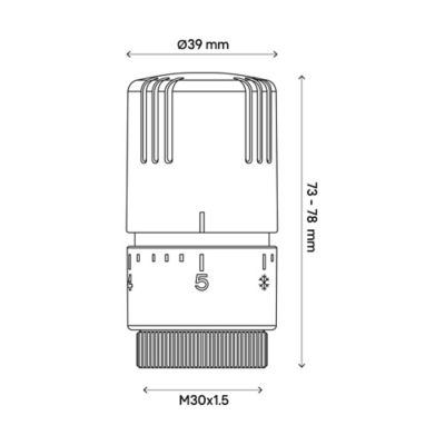 Tête thermostatique Flomasta M30x1.5