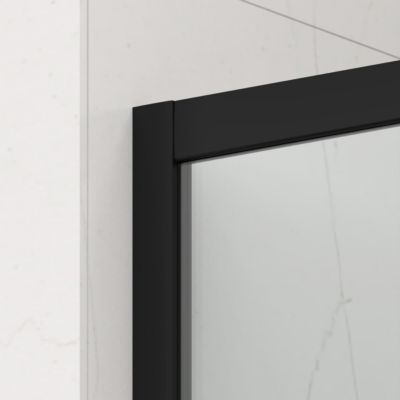 TEX BB Porte de douche 110x195cm coulissante anticalcaire avec profilés noir mat  (SATTEXDBB110CT-SET)