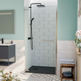 TGD NEW Porte de douche 100x200cm pivotante anticalcaire avec profilé chrome brillant (SATTGDO100NIKA)