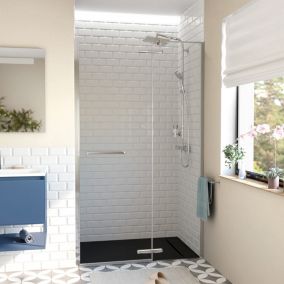 TGD NEW Porte de douche 120x200cm pivotante anticalcaire avec profilé chrome brillant (SATTGDN120NIKA)