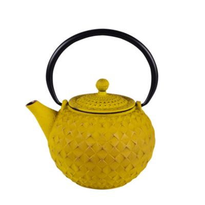 Théière en fonte 1 l avec fitre inox Octo jaune
