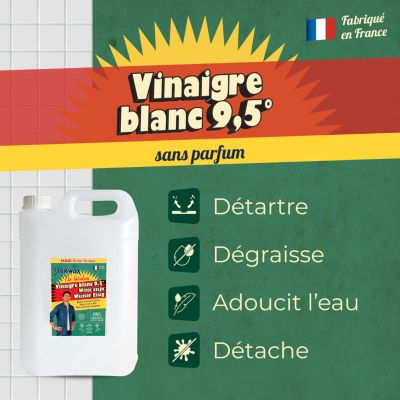 The fabulous Vinaigre 9,5° blanc Starwax 6L