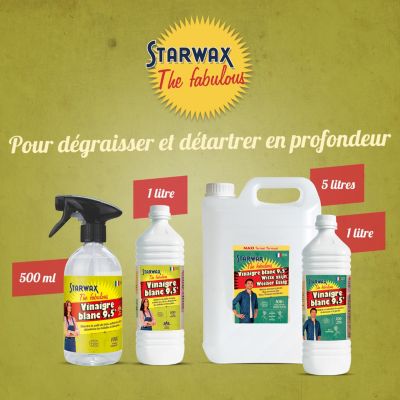The fabulous Vinaigre blanc 9,5° parfum citron Starwax 500ml