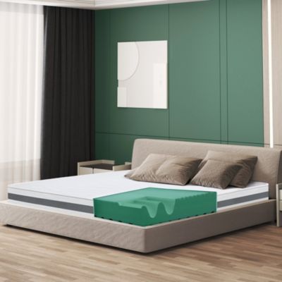 The White Stone Matelas 160x190 cm en Mousse Antibactérien
