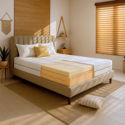 The White Stone Matelas 160x190 cm en Mousse Hypoallergénique, Hauteur 16 cm