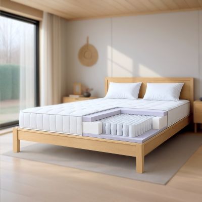 The White Stone Matelas 160x190 à Ressorts Ensachés et Memory Foam