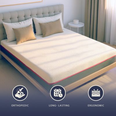 The White Stone Matelas 80x190 Ressorts Ensachés et Memory Foam