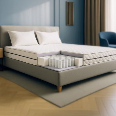 The White Stone Matelas 80x190 à Ressorts Ensachés et Mousse, 24 cm