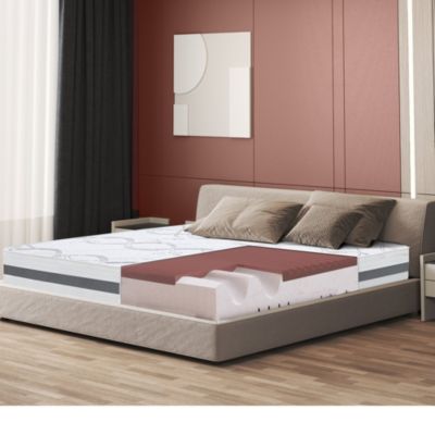 The White Stone Matelas en Mousse à Mémoire de Forme 200x220 cm Hauteur 27 cm