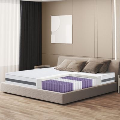 The White Stone Matelas à ressorts ensachés et mémoire 140x190 20 cm