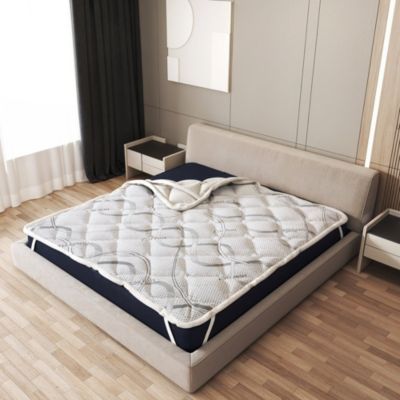 The White Stone Surmatelas 140x190 respirant hauteur 5 cm