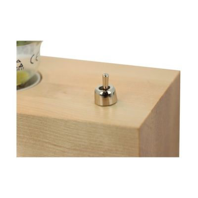 Theo Lampe de Table 1xE27 Max.25W Bois de Bouleau/Câble PVC Noir avec chargeur USB Intégré