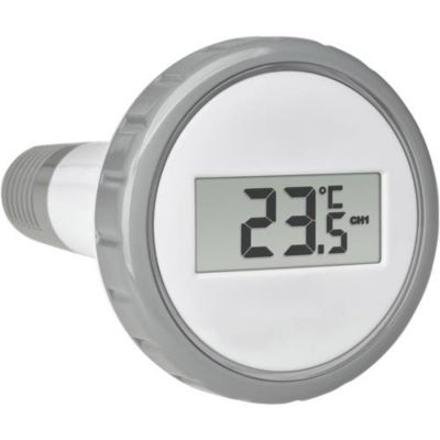 Thermomètre de piscine sans fil PALMA 30.3067.10 - noir, affiche eau et intérieur
