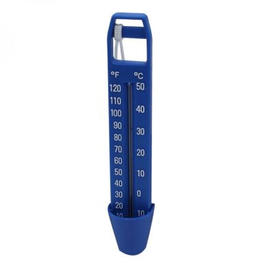 Thermomètre flottant bleu pour piscine avec cordon - Linxor