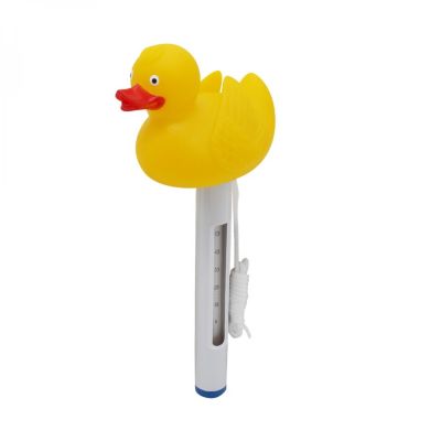 Thermomètre flottant canard pour piscine avec cordon  - Linxor