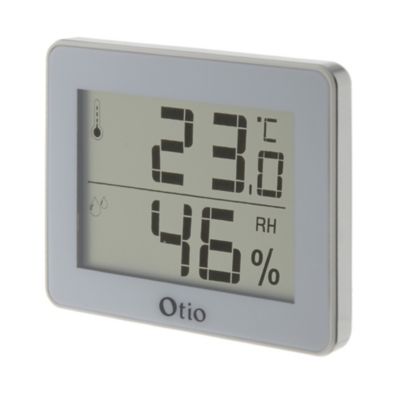 Thermometre Hygrometre Digital Interieur Otio Blanc Castorama