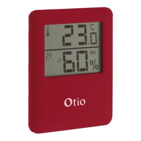 Thermomètre hygromètre magnet bordeaux Otio