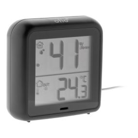 Thermomètre hygromètre noir à sonde - Otio