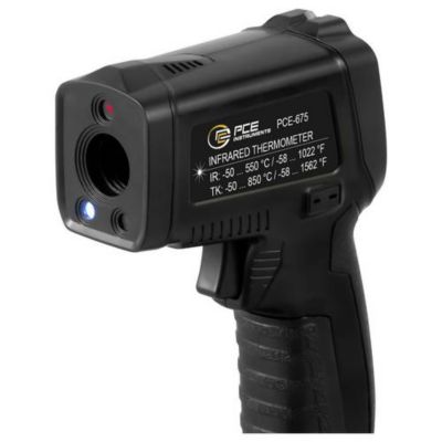 Thermomètre infrarouge avec pointeur laser et thermocouple de type K, émissivité réglable