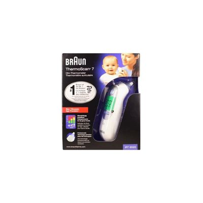 Thermomètre médical infrarouge Braun IRT 6520 Thermoscan 7 avec pointe préchauffée pour un confort optimal