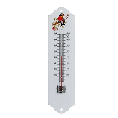 Thermomètre métallique, intérieur/extérieur 20cm